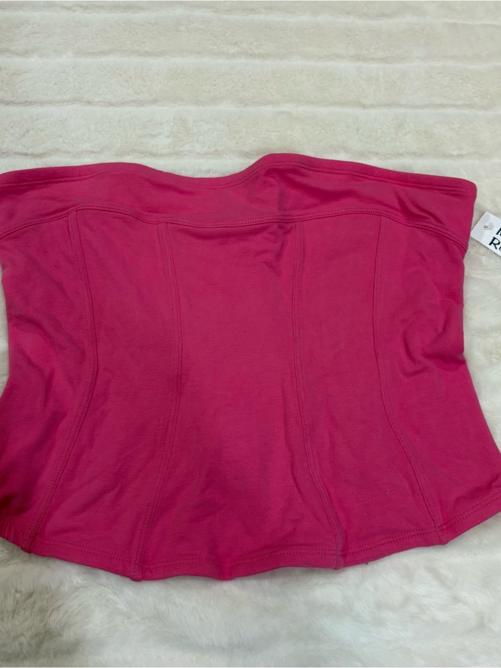 Women’s Strapless Bustier Camisole in Fuchsia Pink
